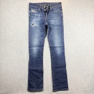 Diesel D Vocs BOOTCUT Jeans Mens 31x34 Blue Distressed Stretch Modern 09A12